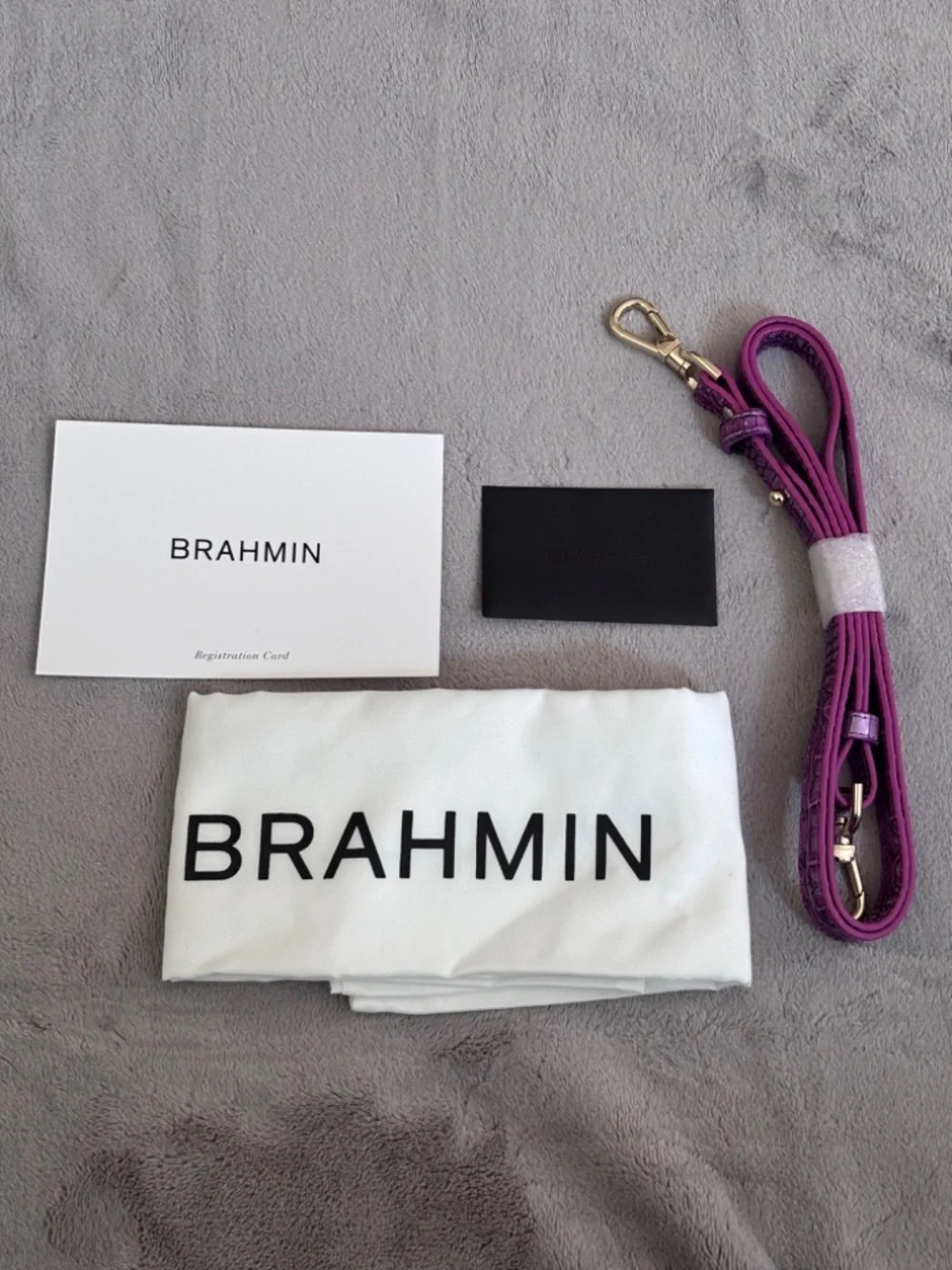 BRAHMIN Large Duxbury Hyacinth Ombre Mini Melbourne Leather Satchel Bag Purse - Picture 15 of 16